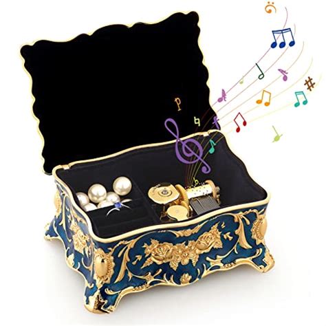 round metal music box|wind up music box.